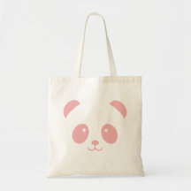 Cute and Cudly Pink Panda Canvas tas