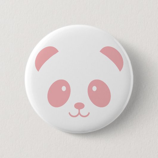 Cute and Cudly Pink Panda Pin Button (Voorkant)