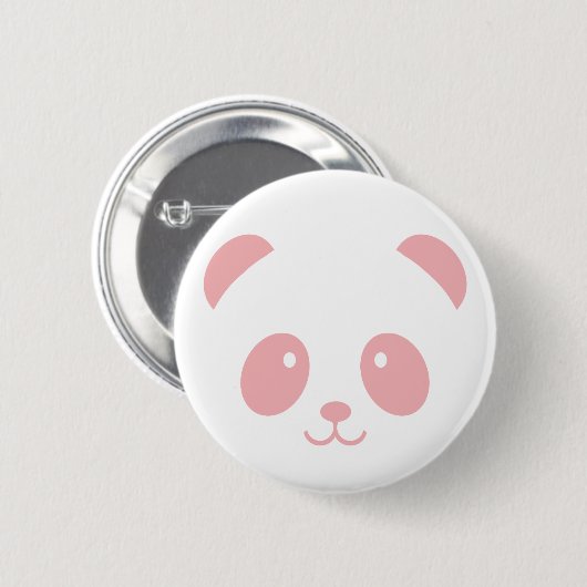 Cute and Cudly Pink Panda Pin Button (Voorkant /achterkant)