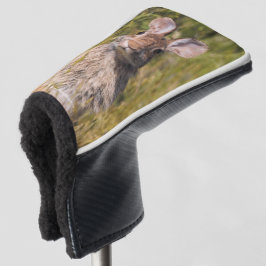 Cute and Curious Eastern Cottontail Rabbit Golfheadcover