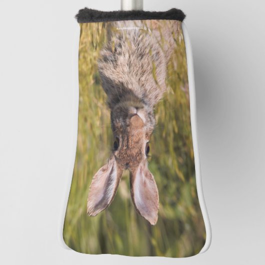 Cute and Curious Eastern Cottontail Rabbit Golfheadcover (Draai 90)