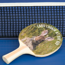 Cute and Curious Eastern Cottontail Rabbit Tafeltennisbatje