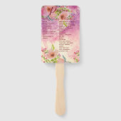 Cute and elegant waterverf floral programme hand f handwaaier (Achterkant)