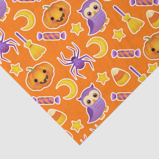 Cute and Fun Halloween Graphic Pattern Tissuepapier (Detail)