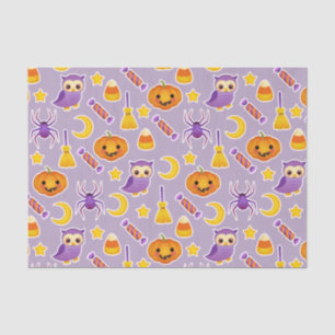 Cute and Fun Halloween Paars Graphic Pattern Tissuepapier