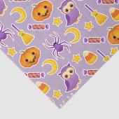 Cute and Fun Halloween Paars Graphic Pattern Tissuepapier (Detail)