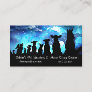 Cute and Fun House Pet and Livestock House Sitting Visitekaartje
