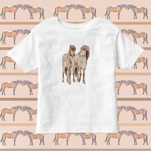 Cute and fun Icelandic horses Kinder Shirts