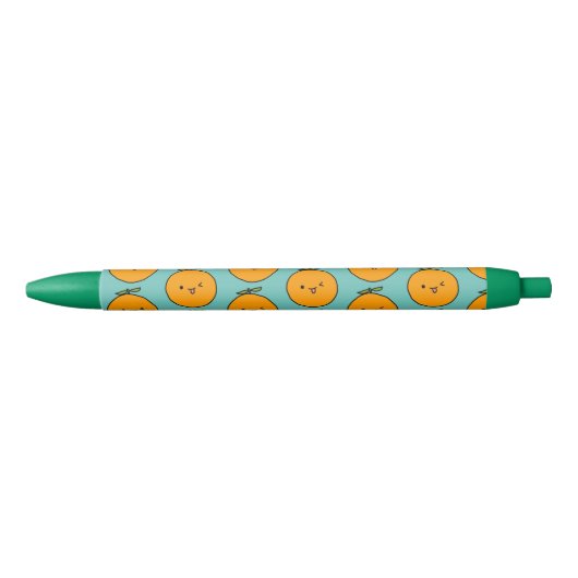 Cute and Fun Kawaii Oranje Writing Zwarte Inkt Pen (Voorkant)