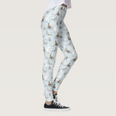 Cute and Fun Winter Polar Beer Pattern kerst Leggings (Rechts)