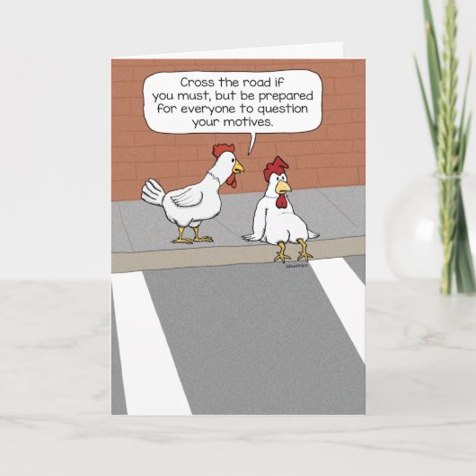 Cute and Funny Advice from Wise Chicken Kaart (Voorkant)
