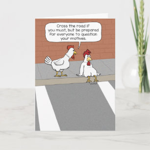 Cute and Funny Advice from Wise Chicken Kaart