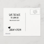 Cute and Funny Alternative Wedding Save the Date Aankondigingskaart (Achterkant)