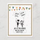 Cute and Funny Alternative Wedding Save the Date Aankondigingskaart (Voorkant)