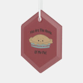Cute and Funny Apple of My Pie Glas Ornament (Voorkant links)