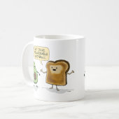 Cute and Funny Avocado Toast Koffiemok (Voorkant links)