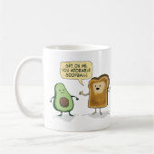 Cute and Funny Avocado Toast Koffiemok (Links)