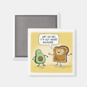 Cute and Funny Avocado Toast Magneet (Voorkant / Achterkant)