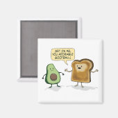 Cute and Funny Avocado Toast Magneet (Voorkant / Achterkant)