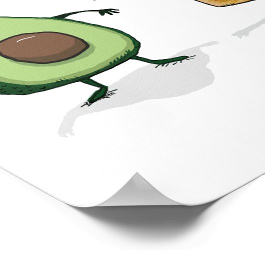 Cute and Funny Avocado Toast Poster (Hoek)