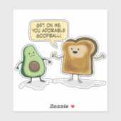 Cute and Funny Avocado Toast Sticker (Vel)