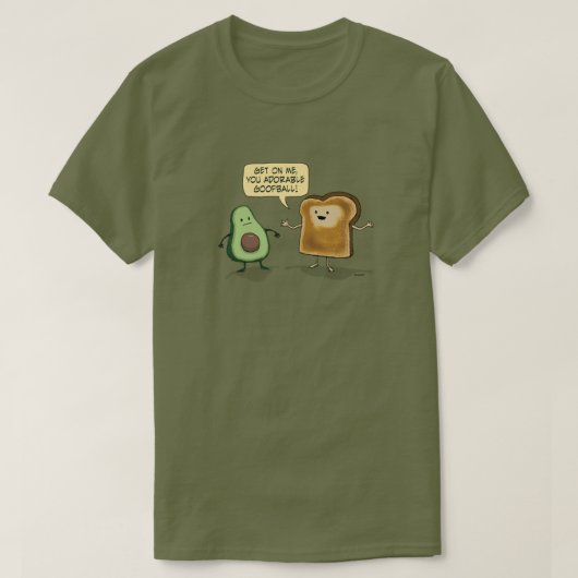 Cute and Funny Avocado Toast T-shirt (Design voorkant)