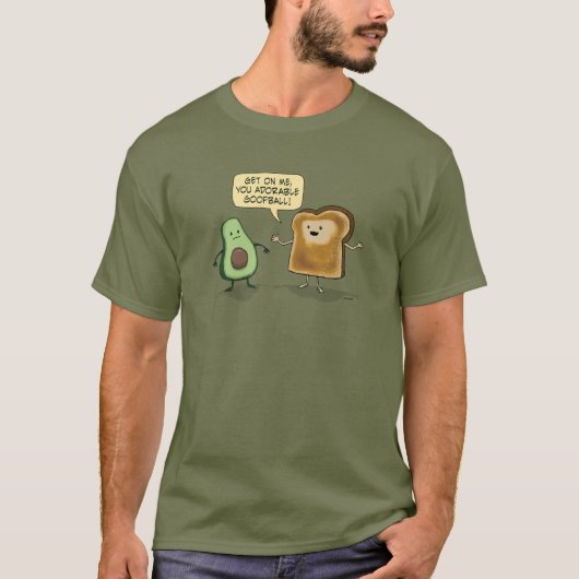 Cute and Funny Avocado Toast T-shirt (Voorkant)