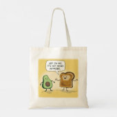 Cute and Funny Avocado Toast Tote Bag (Achterkant)