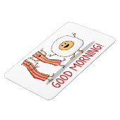 Cute and Funny Bacon and Egg Good Morning Magneet (Linkerzijde)