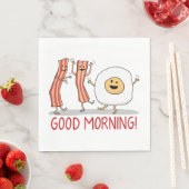 Cute and Funny Bacon and Egg Good Morning Servet (Insitu)