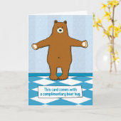 Cute and Funny Beer Hug Birthday Kaart (Gele Bloem)