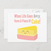 Cute and Funny Cake Life Quote Briefkaart (Voorkant / Achterkant)