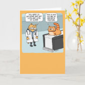 Cute and Funny Cat Doctor zegt dat Nap nog een dag Kaart (Gele Bloem)