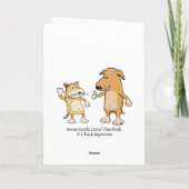 Cute and Funny Cat in Ray of Sun Birthday Kaart (Achterkant)