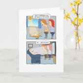 Cute and Funny Cat in Ray of Sun Birthday Kaart (Gele Bloem)