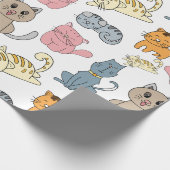 Cute and Funny Cats and Kittens Cadeaupapier (Hoek)