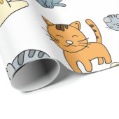 Cute and Funny Cats and Kittens Cadeaupapier (Rol Hoek)