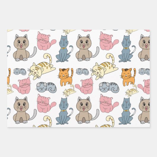Cute and Funny Cats and Kittens Inpakpapier Vel (Voorkant)