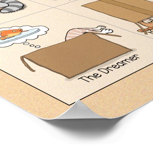 Cute and Funny Cats in Boxes Poster (Hoek)