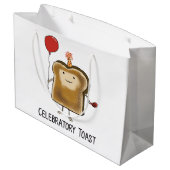 Cute and Funny Celebratory Toast Groot Cadeauzakje (Achterkant Gekanteld)
