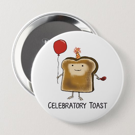 Cute and Funny Celebratory Toast Ronde Button 4,0 Cm (Voorkant /achterkant)