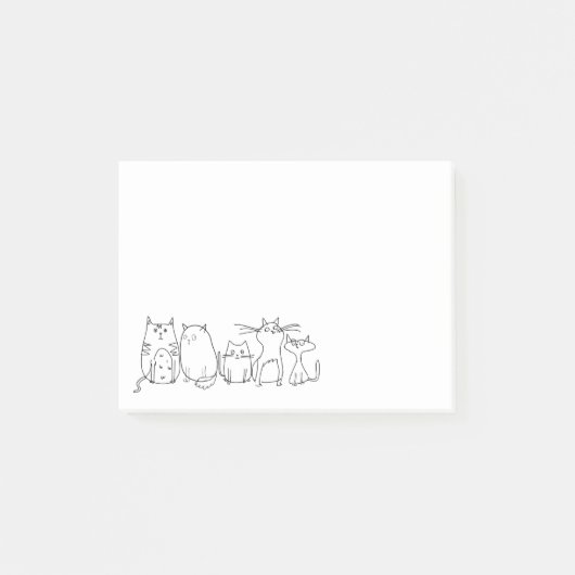 Cute and Funny Crazy Cat Lady Post-it® Notes (Voorkant)
