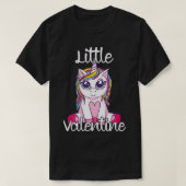 Cute and Funny Design Unicorn Little Valentijn T-shirt (Design voorkant)