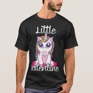 Cute and Funny Design Unicorn Little Valentijn T-shirt
