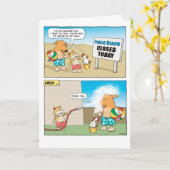 Cute and Funny Dog and Cat Birthday Kaart (Gele Bloem)