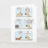 Cute and Funny Dog Briet Show Birthday Kaart (Voorkant)