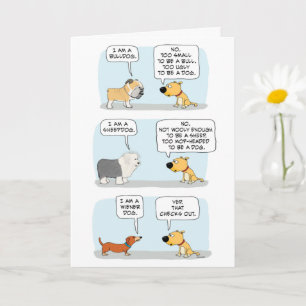 Cute and Funny Dog Briet Show Birthday Kaart