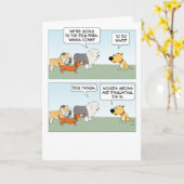 Cute and Funny Dog Park Doggos Birthday Kaart (Gele Bloem)