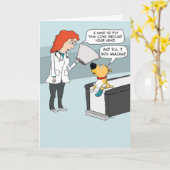 Cute and Funny Dog wil snacks in Cone goed krijgen Kaart (Gele Bloem)