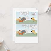 Cute and Funny Dogs Plan Dog Park Trip Kaart (Voorkant / Achterkant in situ)